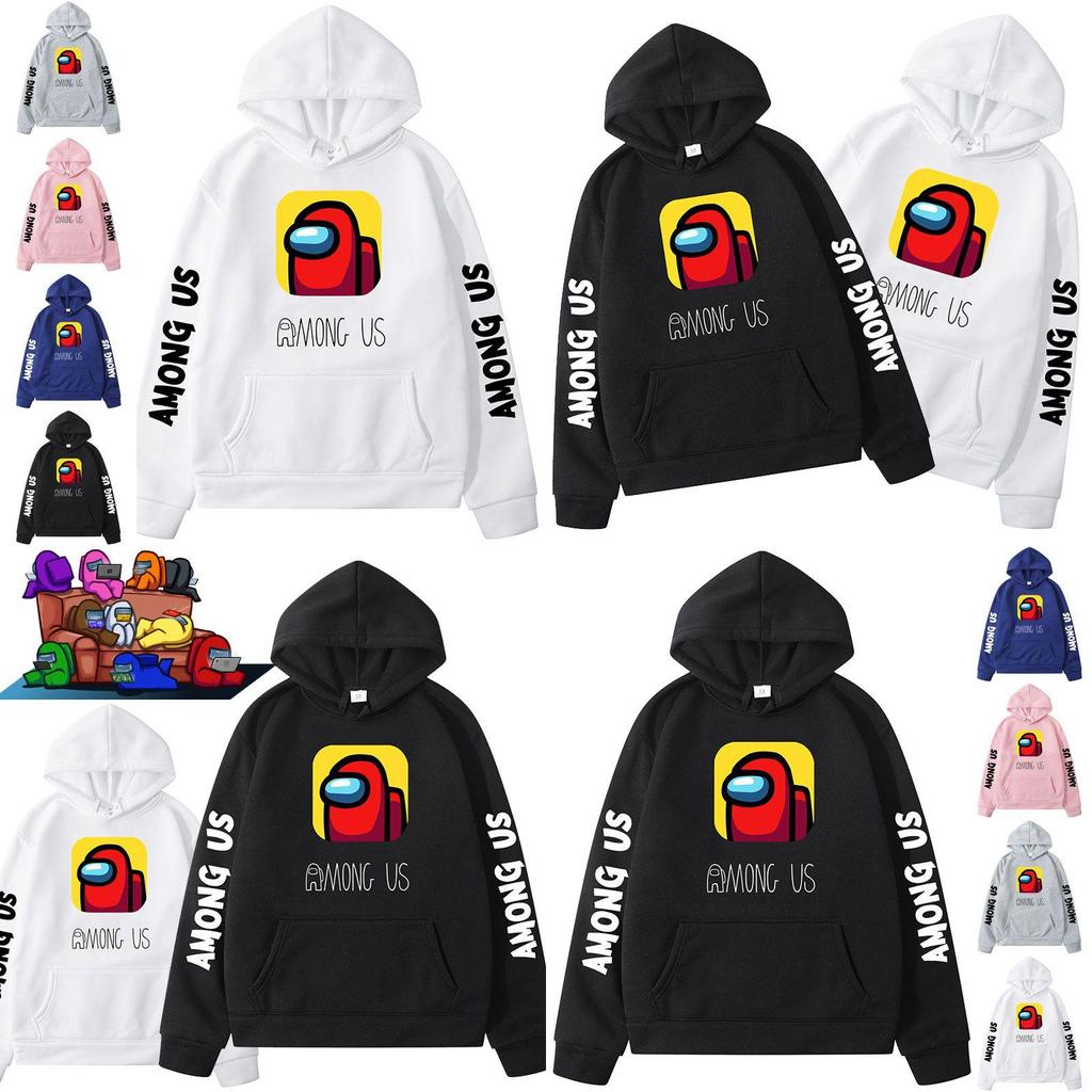 Хиппоп Спорт Amongus Худи Пуловер Джемпер Свитер Рубашка Уличная Одежда Толстовка