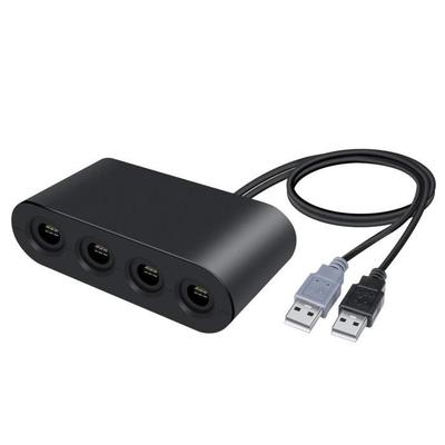 Адаптер для контроллера Wii U GameCube, 4-портовый конвертер GameCube, совместимый с Nintendo Wii U Super Smash Bros/Switch/ПК/Mac.
