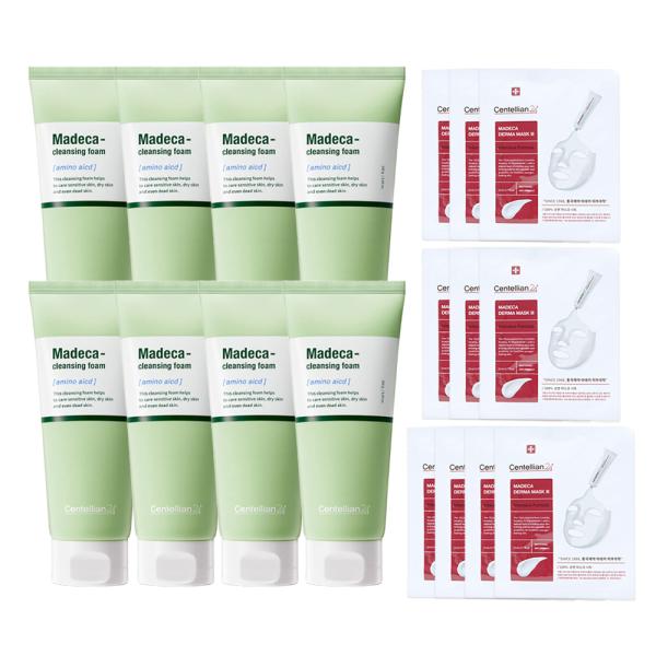 CENTELLIAN24 Madeca Cleansing Foam 160g x 8 + Derma Mask 3 x 10