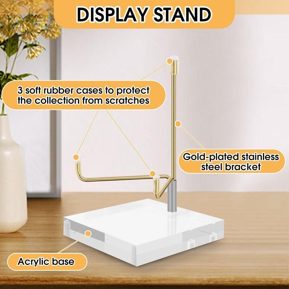 Adjustable Metal Arms Crystal Holder Soft Rubber Case Metal Mineral Rack  Museum