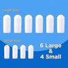 10 Pieces Toe Protector, Gel Toe Protectors To Provide Relief From Missing Or Ingrown Toenails, Corns, Blisters, Hammer Toes (6l/4s,white)