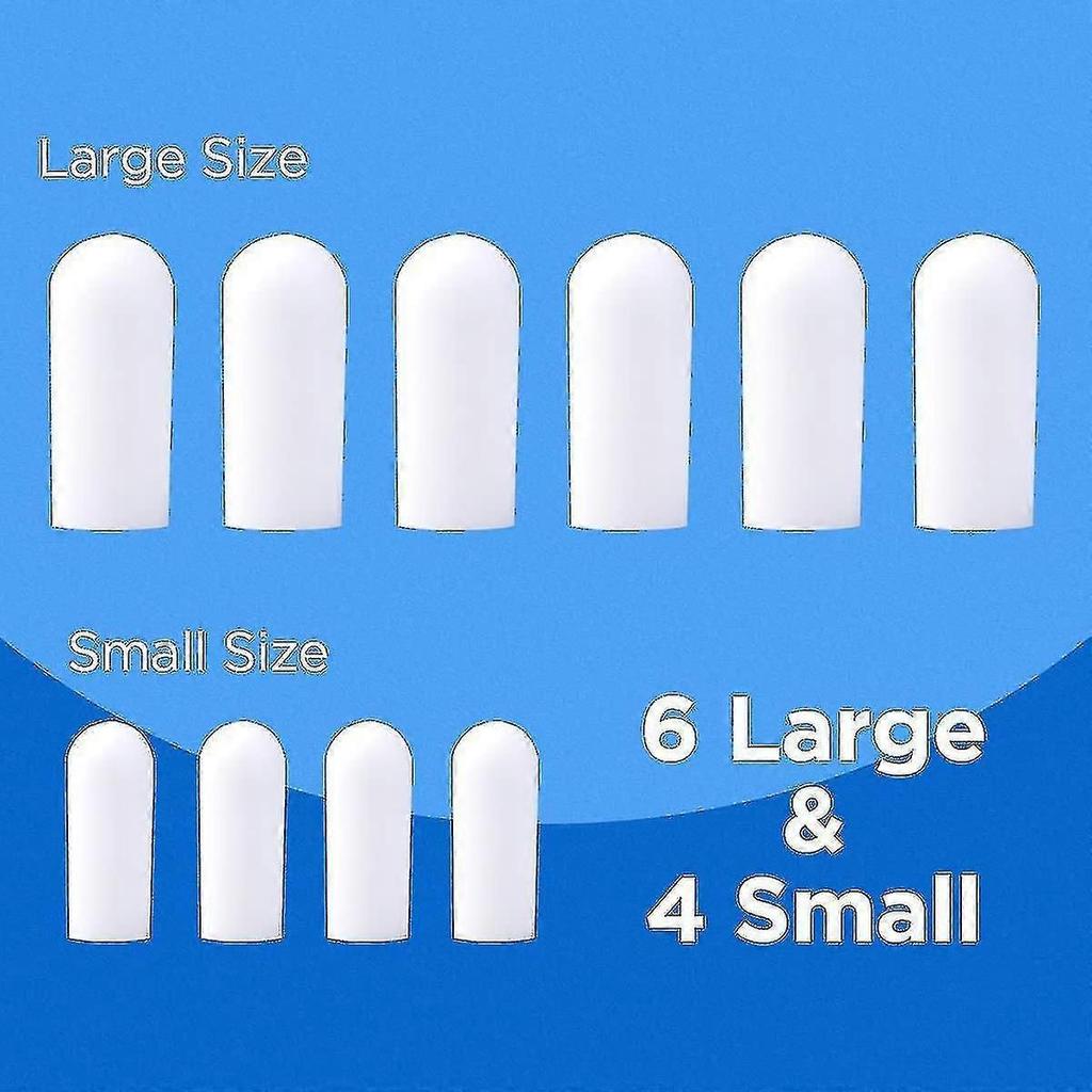 10 Pieces Toe Protector, Gel Toe Protectors To Provide Relief From Missing Or Ingrown Toenails, Corns, Blisters, Hammer Toes (6l/4s,white)