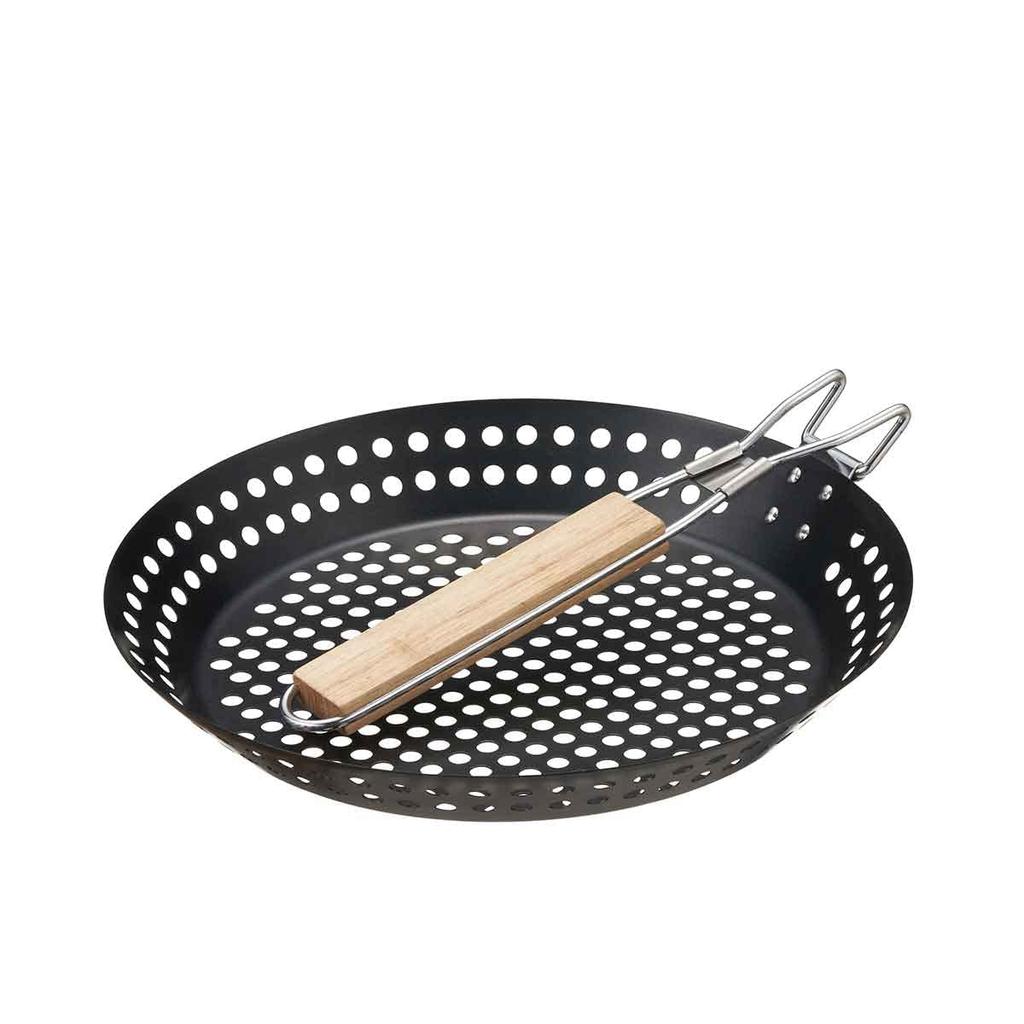 LOGOS MAKIBI Grill PAN 81210200 Black Diameter X Height (approx.) 30.5 3.5cm