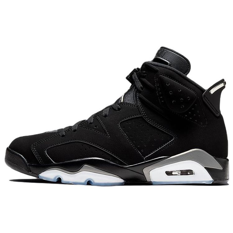 Air Jordan 6 Retro Chrome Men Sneakers Black Metallic-Silver DX2836-001