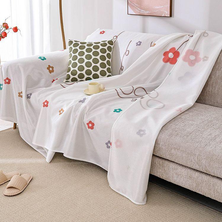 Новый летний чехол для дивана, тканевое ледяное шелковое полотенце для дивана, полностью покрытая подушка для сиденья, летняя нескользящая спинка, чехол для полотенца