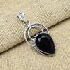 Черная шпинель драгоценный камень 925 пробы цельное стерлинговое серебро ручной работы ювелирное изделие кулон для женщин подарок