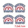 10PCS Baseball Themed Iron On Patches, Baseball Mama Bow Embroidery Patches, Patches for Clothing DIY Decoration
