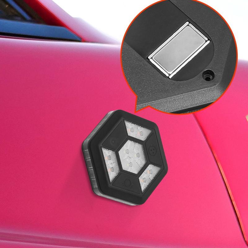 Автомобильный вращающийся светодиодный магнитный сигнальный фонарь мигающий перезаряжаемый желтый белый безопасность дорожного движения вспышка сигнальный фонарь безопасности автомобиля инструмент