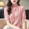 Women Knit T-shirt MODERN NEW SAGA Summer Knitted Shirt Short Sleeve Tees Spring Pullover Knit Tops