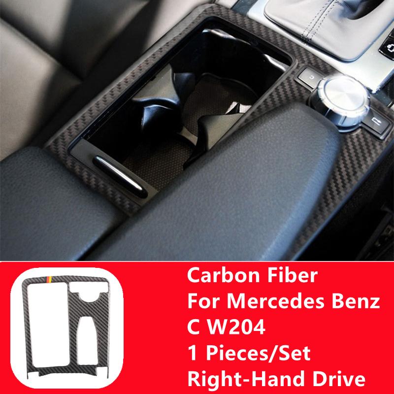 Углеродное волокно, модификация салона автомобиля, накладка, полоски, декоративные наклейки для Mercedes Benz C W204, внутренняя отделка автомобиля