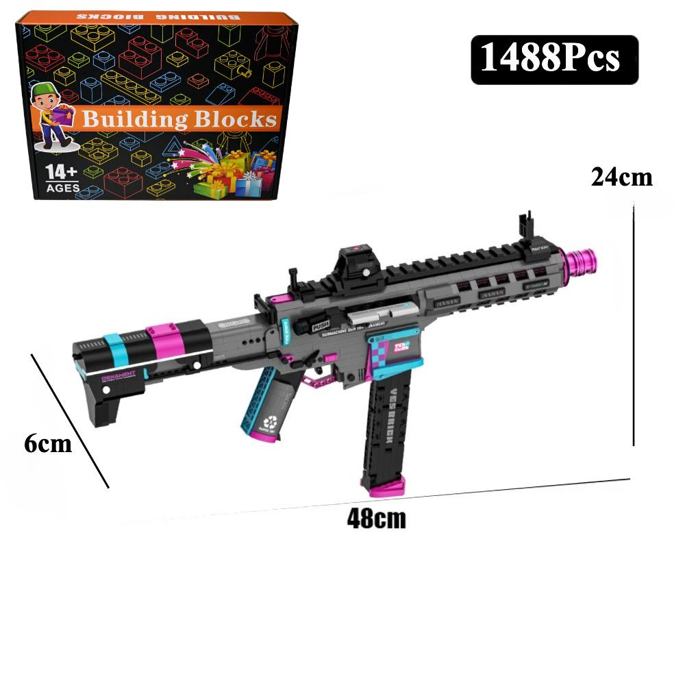 MOC Военный MP5 KSV M4A1 ARP-9 Модель Автомата Строительные Блоки DIY Оружие Микро Кирпичи Игрушка Ребенок Мальчик Рождественский Подарок