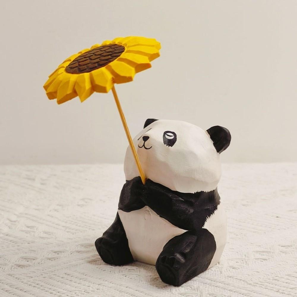 Handmade Miniature Wood Figurine Cartoon Horse Figures Ornament Funny Animal Statue  Shelf Display