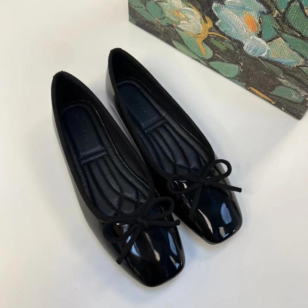 Овчина~ Невидимое увеличение внутренней высоты 5 см Обувь Универсальные туфли-лодочки с бантом Женская обувь из головной кожи с легким вырезом балетки