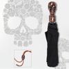 Man Umbrella Creative Style Metal Skull Head Punk Style Windproof Ultralight Sun Rain Automatic 3Folding Umbrella Rain Woman