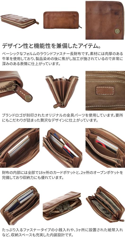 Black Dakota Black Label Long Wallet Round Zipper 0623503 Belk Series Navy [Dakota Label] DA-623503-60