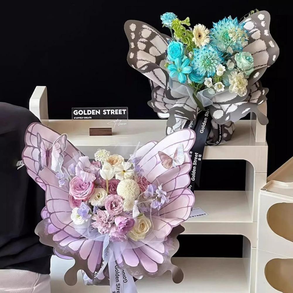 2 шт./компл. упаковочные материалы, крылья бабочки, оберточная бумага для цветов, День матери