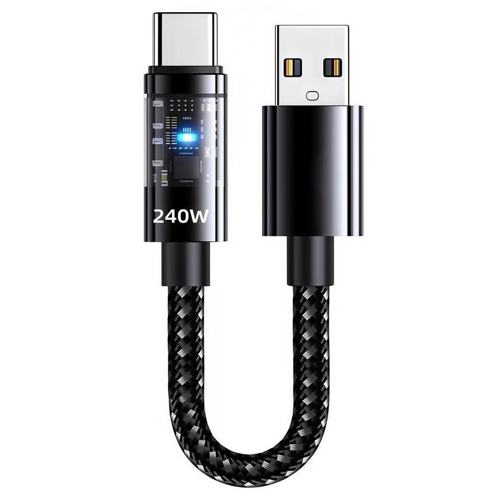 Сверхбыстрый зарядный кабель Type-C мощностью 240 Вт для Huawei, Honor, Apple, Samsung, Xiaomi