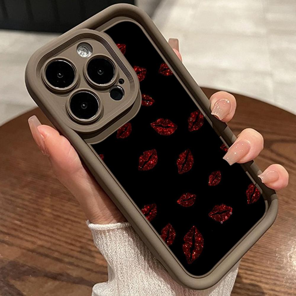 LZ23 Lips kiss Heart design art силиконовый чехол для телефона Xiaomi 11 Lite 5G 14T Redmi 14C 13C A3 Note 12 11 9 10 13 Pro Plus противоударный задний чехол