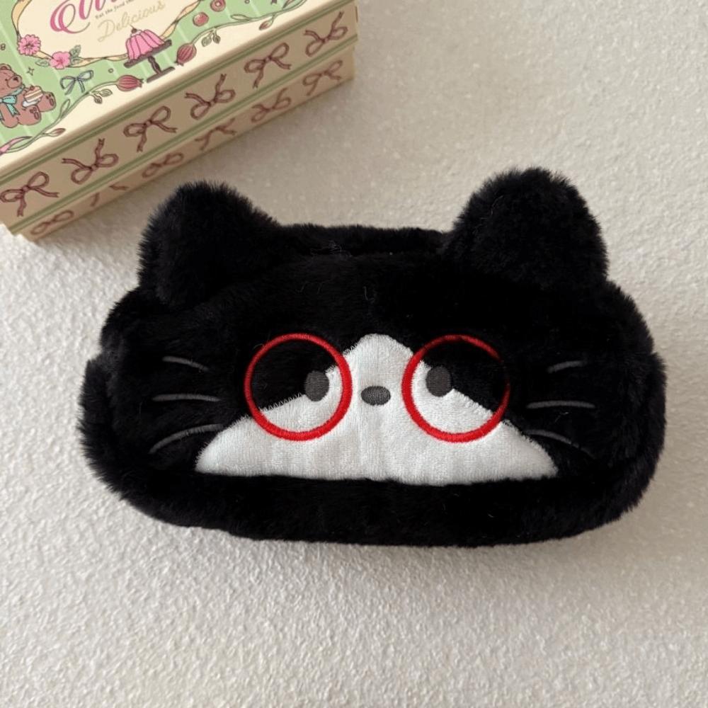 Funny Cat Cat Printed Pencil Case Cute Plush Cat Stationer Bag Student Stationery