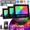 RGB Floodlight Smart APP Voice Control RGBCW 30W 50W 100W 2700-6500K 265V AC For Garden Party Outdoor Lighting