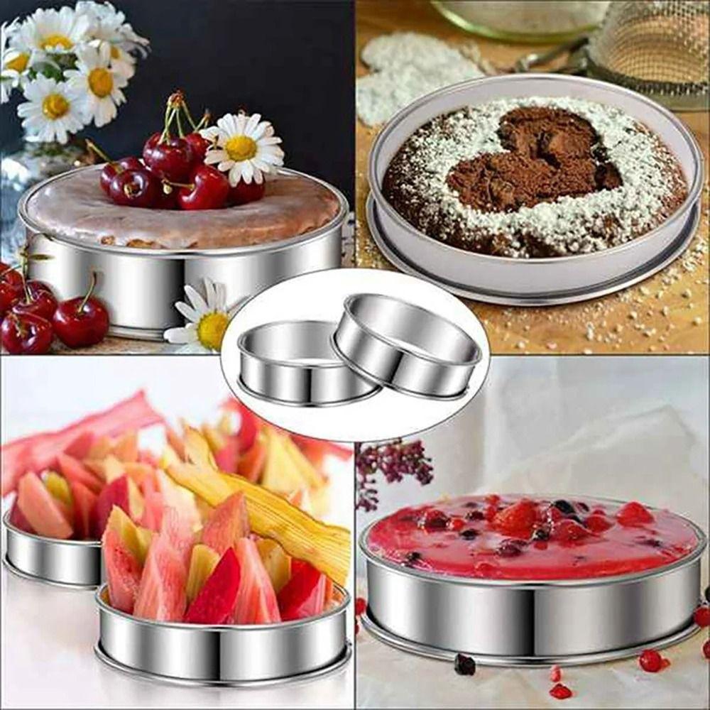 1 шт. фруктовый пирог торт печенье двойное раскатанное кольцо для выпечки еды круглая форма для кольца