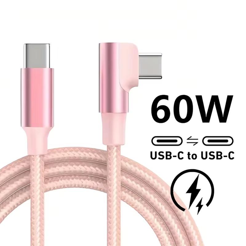 Угловой кабель USB C Type C 90° для быстрой зарядки iPhone 17 16 15 Pro Max Samsung S25 S24 Xiaomi Redmi POCO OnePlus Oppo Vivo