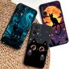 Мультяшный Кот Милый Чехол Для Телефона Для Motorola G85 Edge 50 G24 G35 G14 G04 40 G72 G34 G G54 G13 G32 5G Черный