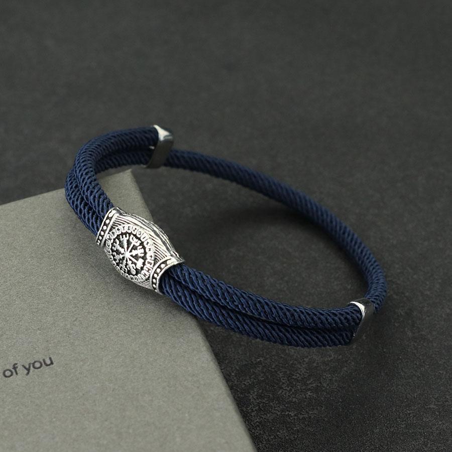 Vintage Viking Bracelet For Men Sliding Adjustable Rope Braclet Homme Beach Surfing Nautical Braslet Boyfriend Gift Pulseria