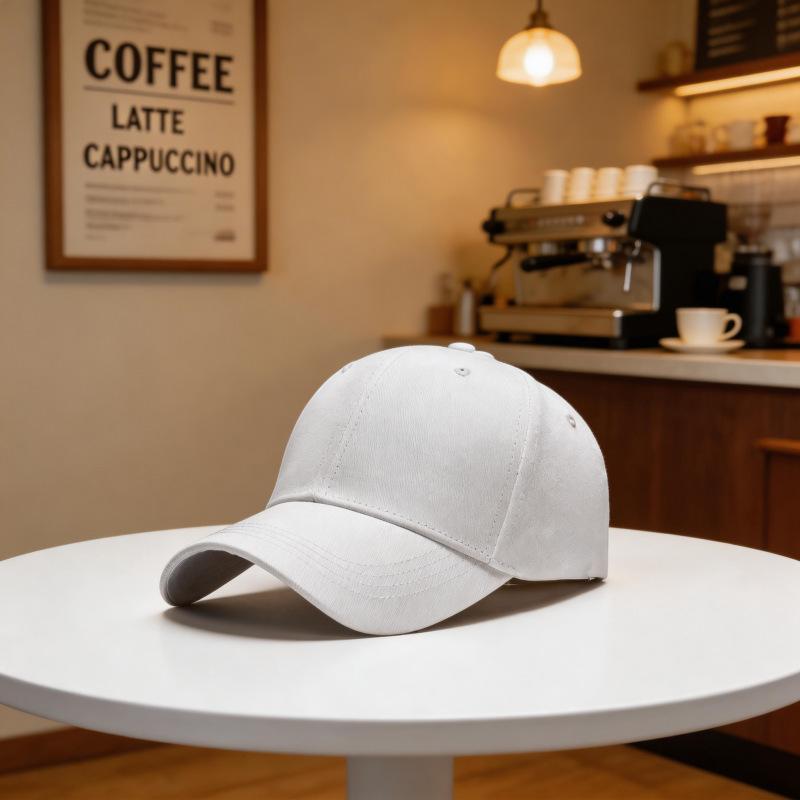 Side label baseball hat men's and women's deep top big head circumference spring and autumn outdoor sunshade showing face small fashion letter cap
