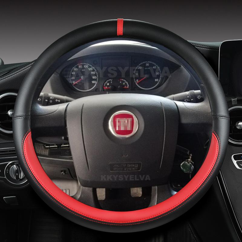 Кожаный чехол на руль автомобиля из микрофибры для Fiat Ducato Peugeot Boxer Citroen Jumper Relais Ram Promaster, автоаксессуары