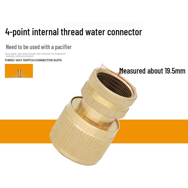 1" Hose To Faucet Quick Connector for Car Wash - Compatible with 2, 3, 4, 6 Point Soft Hoses/Water Guns
