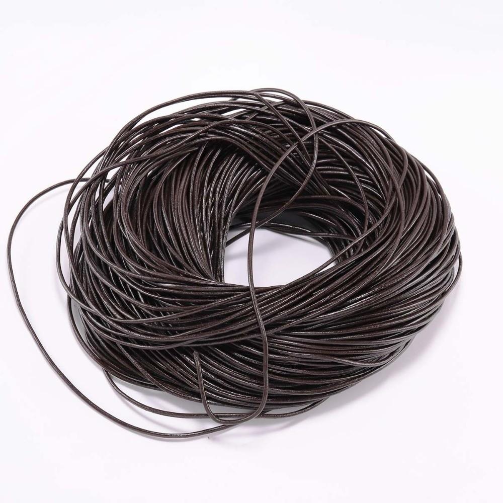 Round Cow Leather Cord 2/5 Meters Bracelet Findings Rope Leather Thong Cord  DIY Jewelry Making
