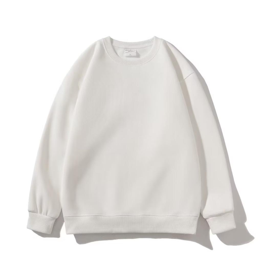 Зимний теплый свитшот оверсайз, женские базовые топы для бойфренда, белые свободные винтажные пуловеры, женские зимние толстовки на флисовой подкладке