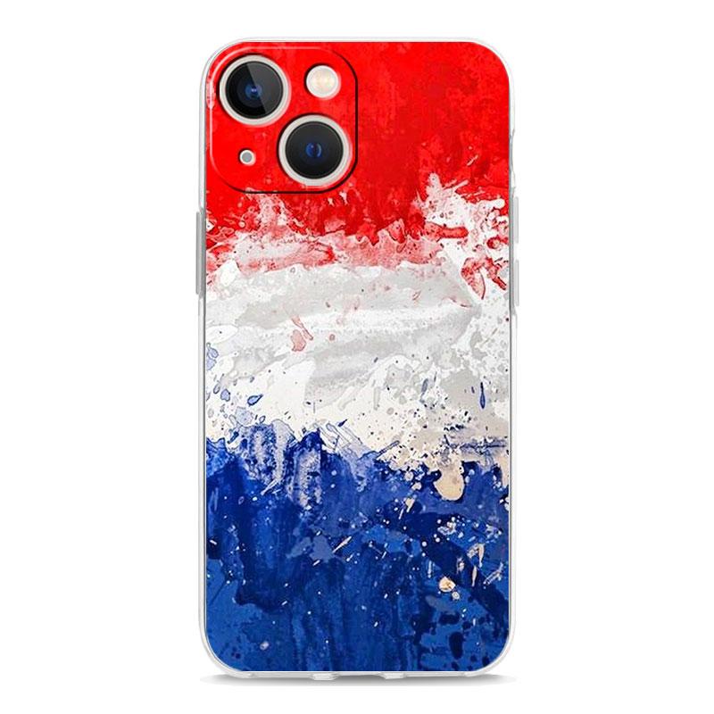 Чехол для телефона iPhone 17 Air Cases iPhone 16 15 12 13 14 Pro Max SE 7 8 Plus iPhone11 Прозрачный Мягкий Чехол Флаг Нидерландов
