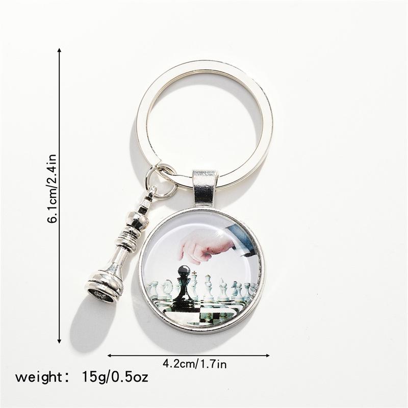 Европейский ретро гальванизированный металлический брелок-подвеска в виде шахмат