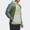 Adidas Спортивная серия Lifestyle цветной блок с капюшоном свитер с длинным рукавом американский винтажный свитшот мужской свитшот зеленый кремовый GQ1171