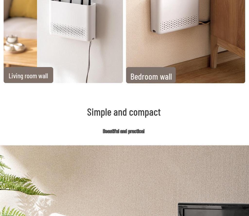 Настенная полка для хранения WiFi-роутера без сверления для гостиной