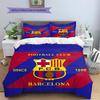 Постельное белье с узором ФК Барселона Домашний декор Подарок на день рождения (1 пододеяльник + 2 наволочки, без наполнителя)