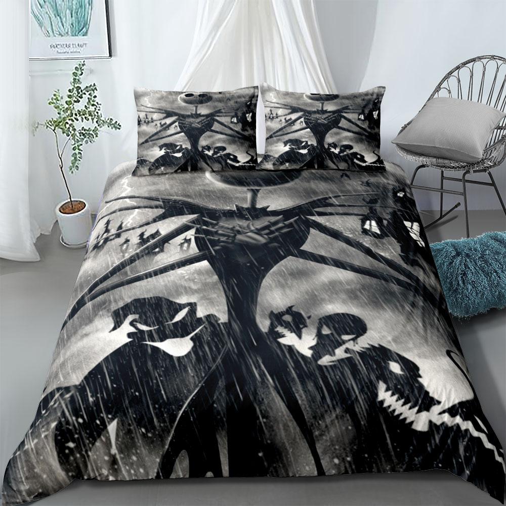 Комплект пододеяльника Scream Horror Night King Queen Double Full Twin Single Size Комплект постельного белья