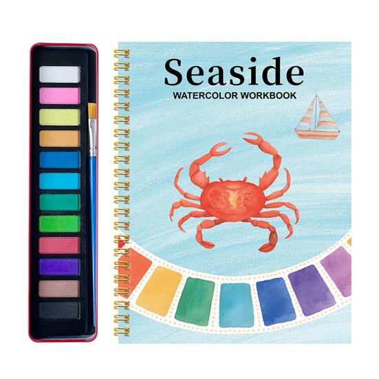 Набор для акварельной живописи для начинающих Пошаговое руководство по рисованию с 12 цветами Тема цветы животные