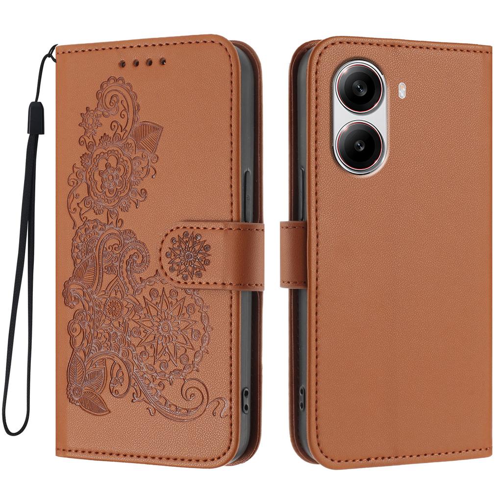 For Xiaomi Redmi Turbo 4 5G/Xiaomi Poco X7 Pro 5G Phone Cases Mandala Flower Leather Wallet Mobile Cover with Strap