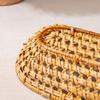 Multipurpose Rattan Basket for Fruit Storage Serving Plate Desktop Storage Tray Home and Office Organization Supplies
