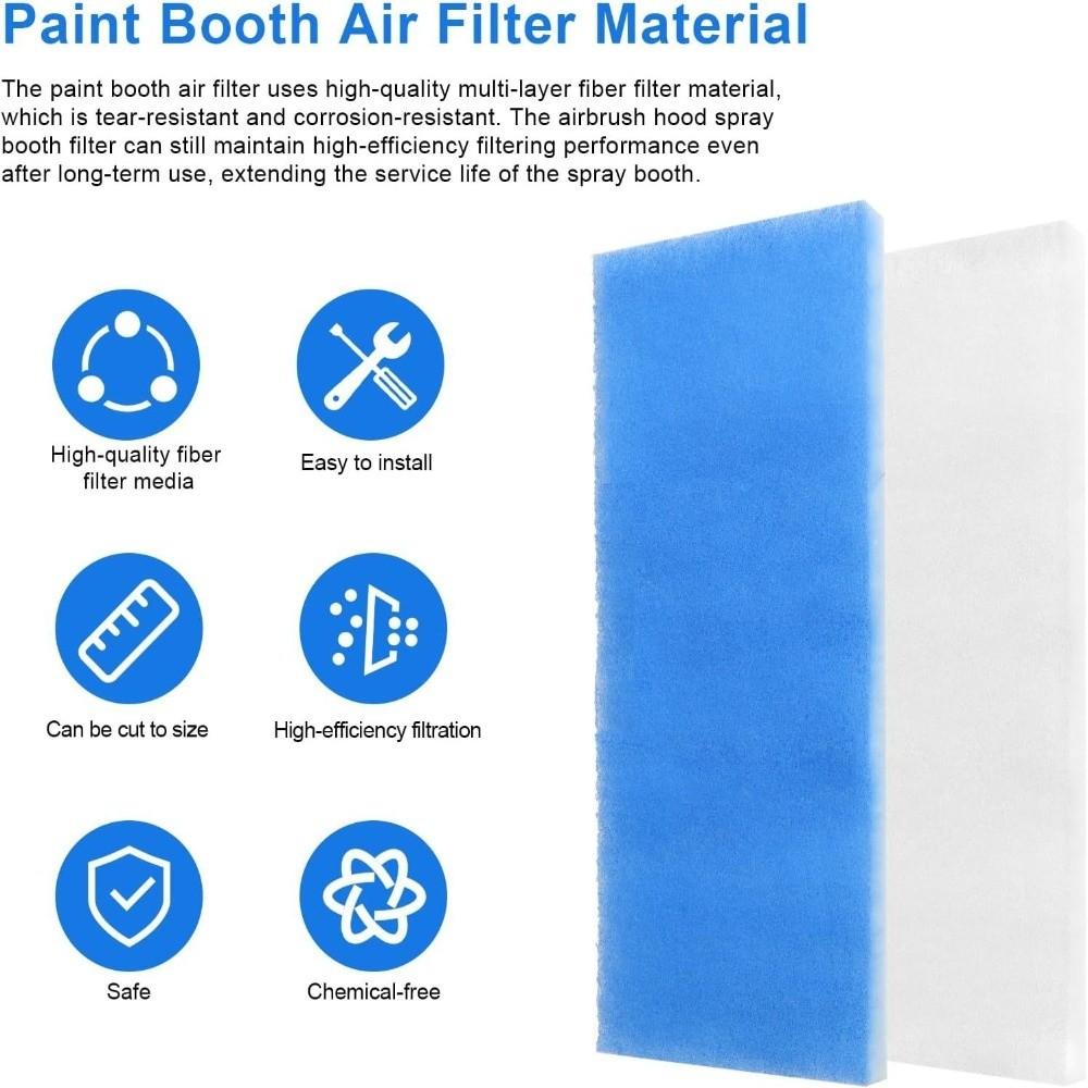 2pcs Replaceable Paint Booth Filter Exhaust System Airbrush Booth Filter For Tent System