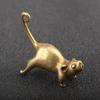 Vintage Brass Cute Cartoon Rat Car Keychain Pendants Copper Long Tail Mouse Key Ring Hanging Trinkets Chinese Rat New Year