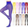 Womens See Through Crotchless Pantyhose Glossy Smooth Stretchy Pants Stockings
