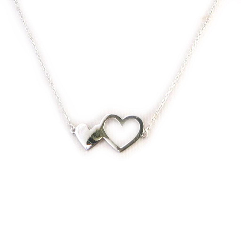 Les Trésors De Lily [N2884] - Серебряное колье «Любовь» (родиевое покрытие) - 20x11 мм