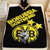 1 шт. Фланелевое одеяло с принтом BVB, Высокое качество, Для всех сезонов, Декор для дома, Тепло и уют, Идеально для рождественских подарков