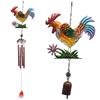Rooster Wind Chime Iron Crafts Wind Chime Tube Ornament Balcony Garden Creative Metal Pendant