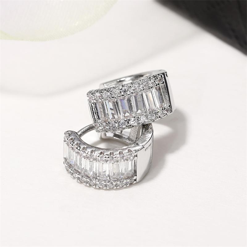 Изящные серьги-кольца Huitan из кубического циркония для женщин, цветные/золотые, модные универсальные женские серьги, украшения для пирсинга