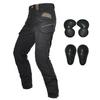 RENHE Motorcycle Riding Windproof and with Straight Size L Men's Pants, Waterproof, Protectors, Breathable, Fit, Black,